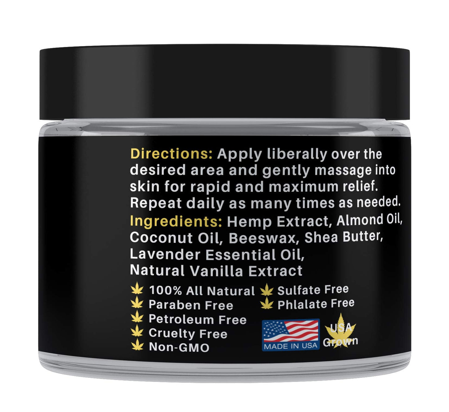 Medical Miracles Hemp 500 Mg Ultra Strength Healing Salve Ideal for HIPS, Joints, Neck, Back, Elbows, Fingers, Hands, and Knees Made in USA