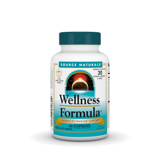 Pre-Order | Arrives in 5–10 Days – Source Naturals Wellness Formula Bio-Aligned Vitamins & Herbal Defense for Immune System Support - Dietary Supplement & Immunity Booster - 60 Capsules