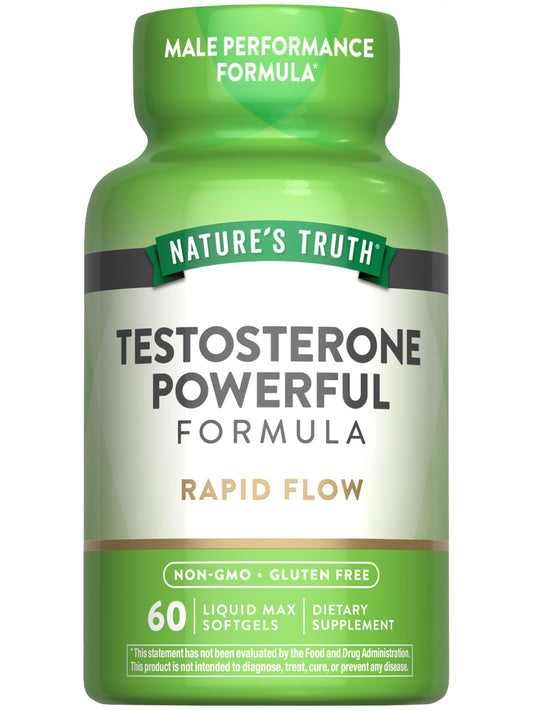Nature's Truth Testosterone Supplement for Men | with Ashwagandha, Tongkat Ali, and Tribulus Terrestris | 60 Softgels | Non-GMO & Gluten Free Formula
