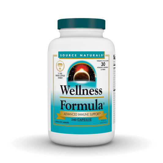 Pre-Order | Arrives in 5–10 Days – Source Naturals Wellness Formula Bio-Aligned Vitamins & Herbal Defense Advanced Immune Support* - Dietary Supplement & Immunity Booster - 240 Capsules