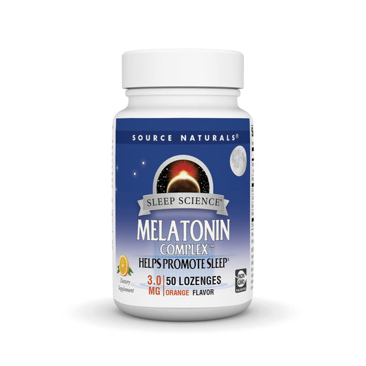 Pre-Order | Arrives in 5–10 Days – Source Naturals Melatonin Complex - 50 Orange Flavored Lozenges