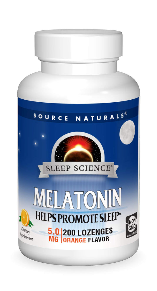 Pre-Order | Arrives in 5–10 Days – Source Naturals Melatonin, Dietary Supplement That Supports Sleep* 5 mg - 200 Orange Flavored Lozenges