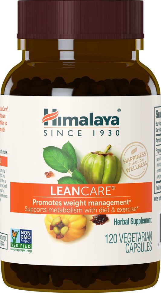 Himalaya LeanCare Herbal Supplement for Weight Support, Promotes Healthy Body Weight and Metabolism, Garcinia, Gymnema, Guggul, Non-GMO, Vegan, 600 mg, 120 Vegetarian Capsules, 30 Day Supply