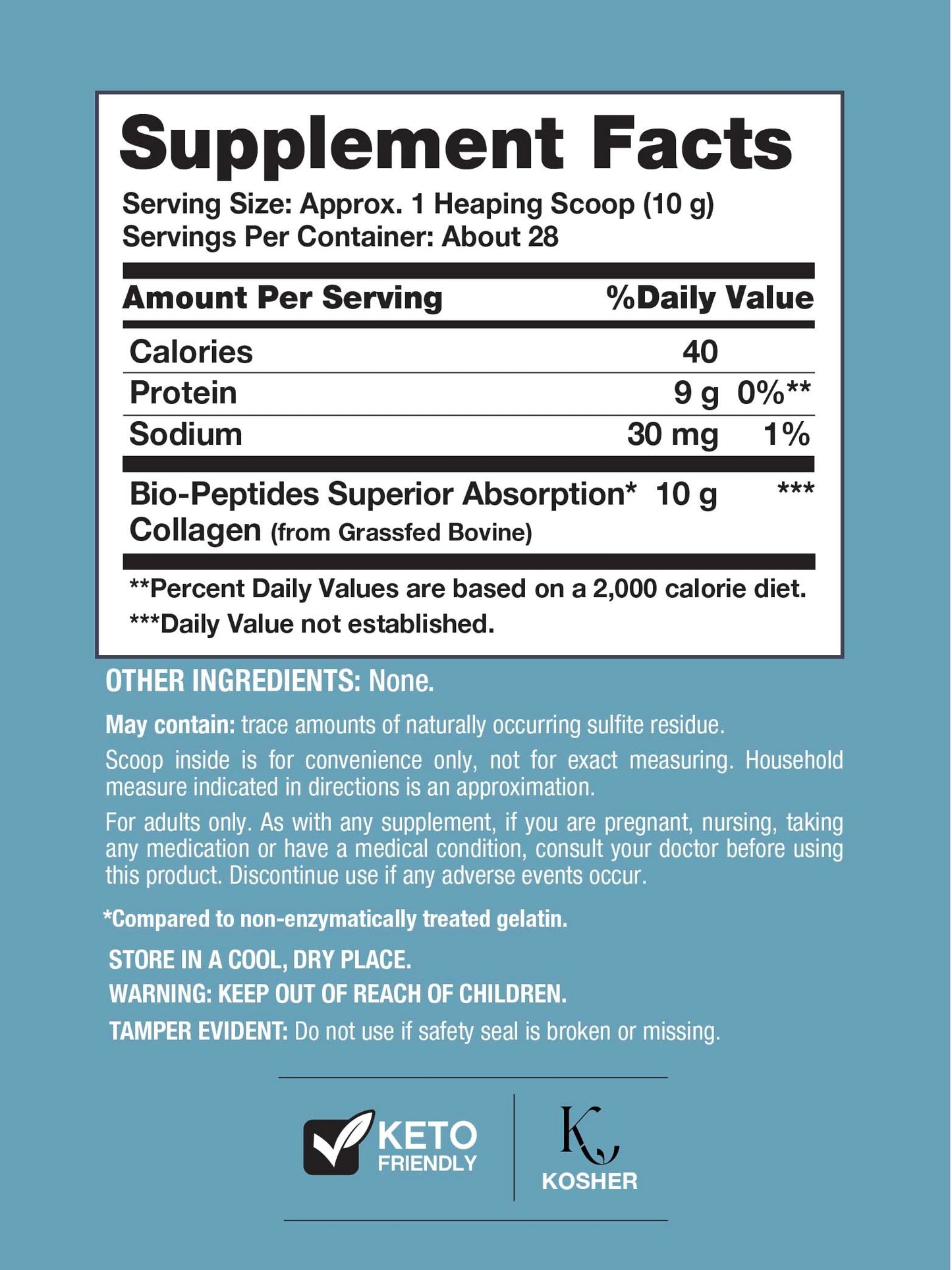 NeoCell Collagen Bio-Peptides Powder | 10oz | Super Hair, Skin, and Nails | Superior Absorption | Grassfed Protein Supplement | Advanced with 18 Essential Amino Acids |