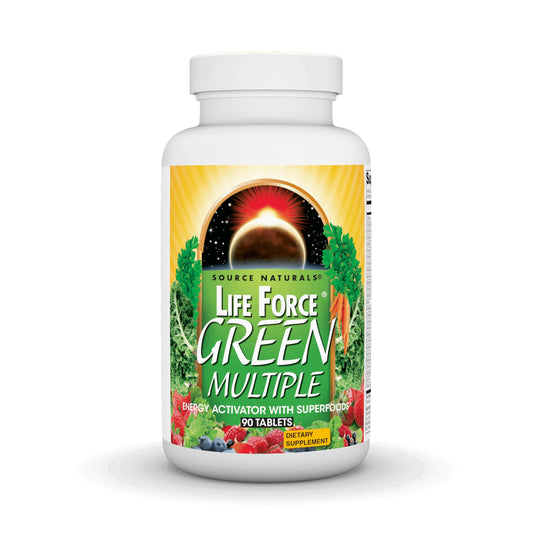 Pre-Order | Arrives in 5–10 Days – Source Naturals Life Force Green Multiple, Energy Activator with Superfoods* - 90 Tablets