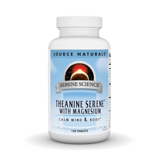 Pre-Order | Arrives in 5–10 Days – Source Naturals Serene Science L-Theanine with Magnesium and GABA - 120 Tablets
