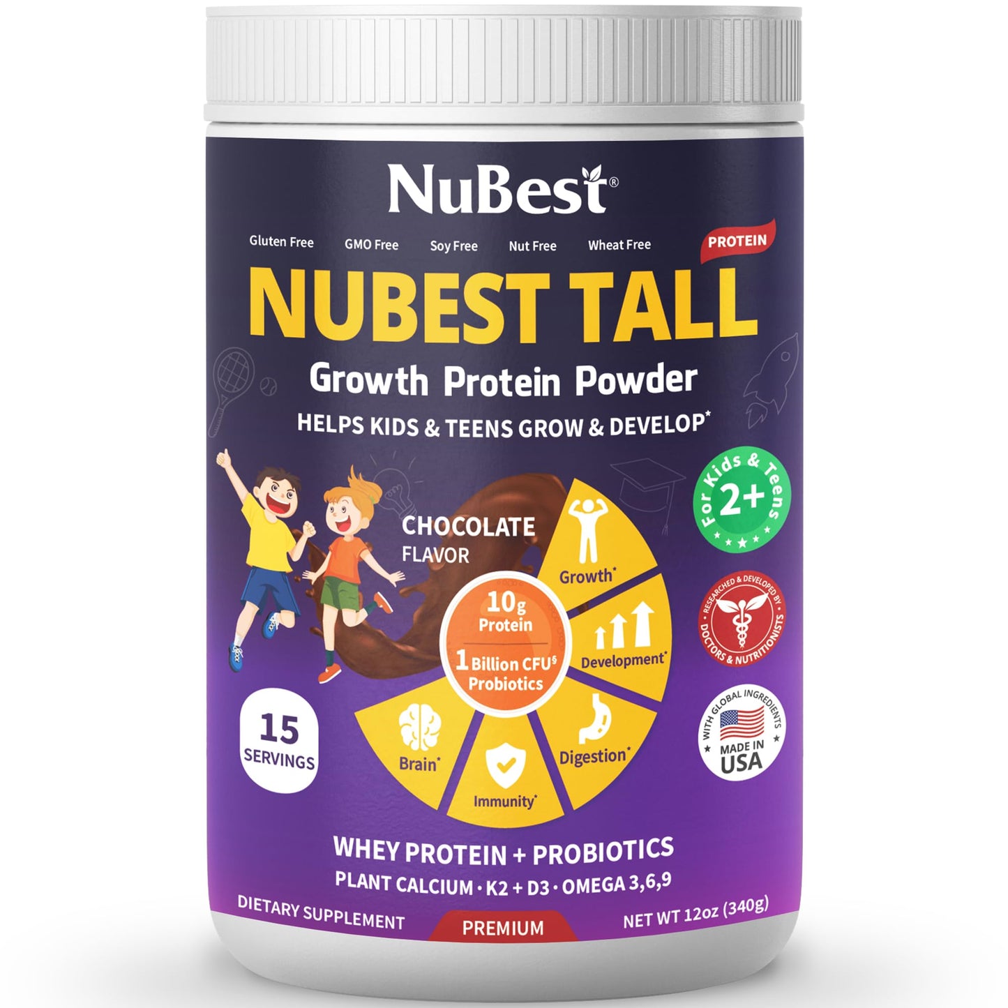 NuBest Bundle Tall Growth Protein Powder Tall for Teens Bone Strength, Brain Growth