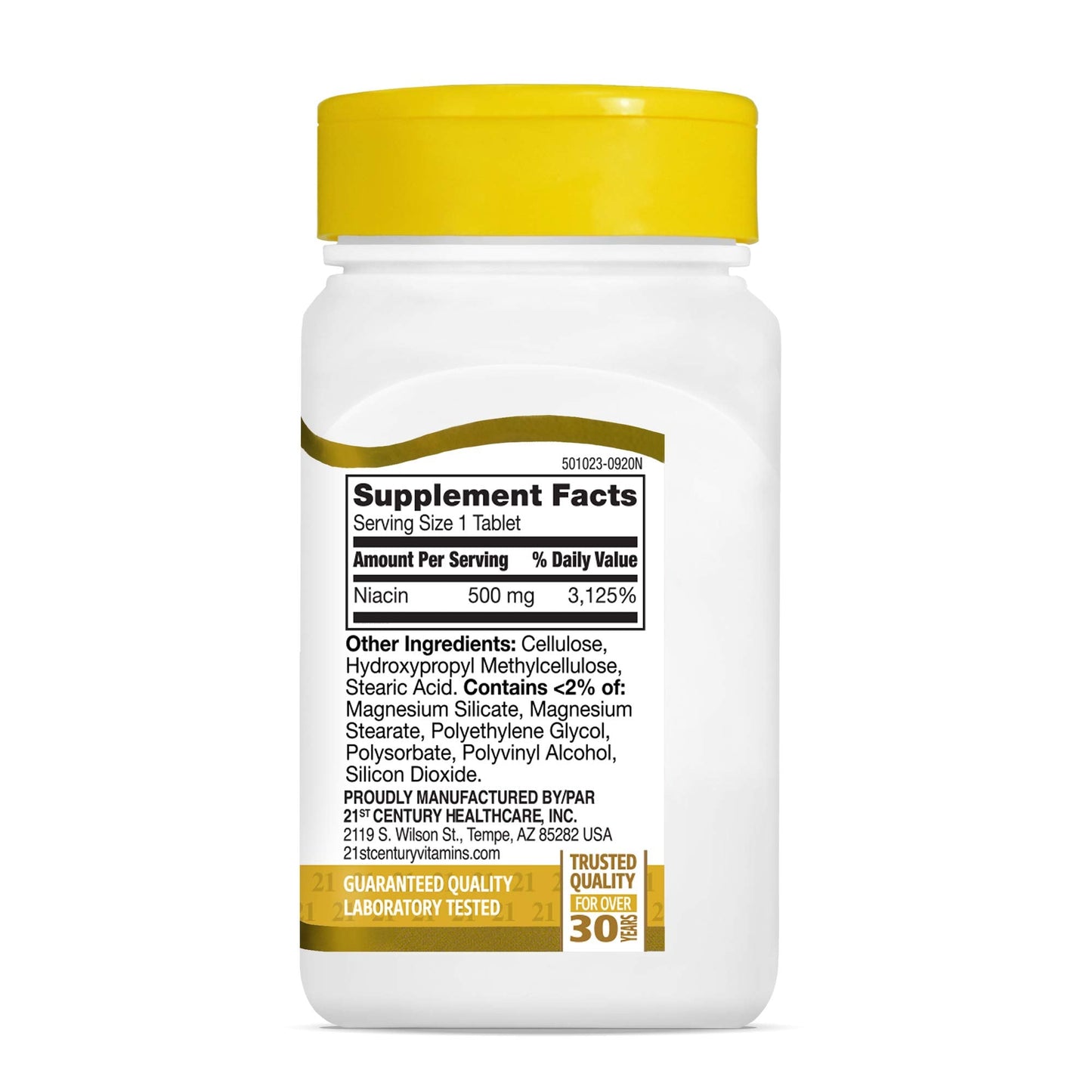 21st Century Niacin 500 mg Prolonged Release Tablets, 100 Count (27474) (Pack of 2)