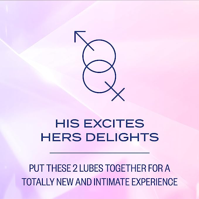 K-Y Yours + Mine Couples Lubricant, Personal Lubricant & Intimate Gel for Couples, Men, Women, Sex Lube, Clear, 2 x 1.5 Fl Oz, 2 count (Pack of 1)