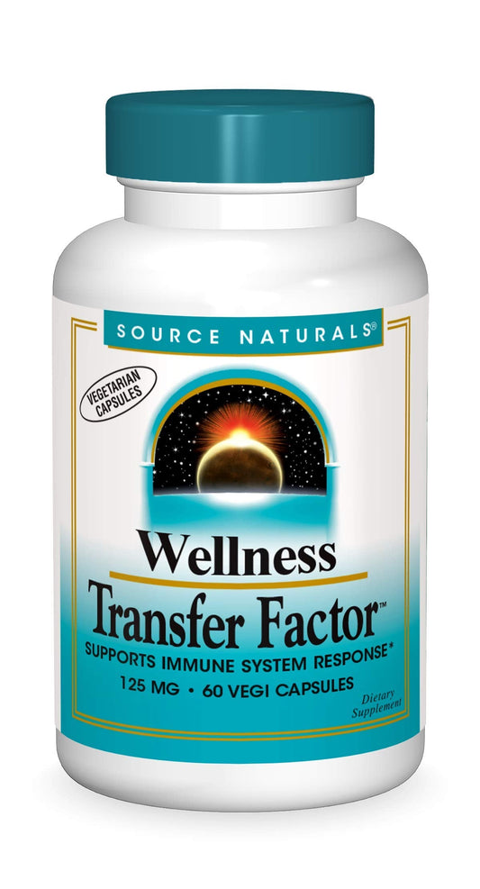 Pre-Order | Arrives in 5–10 Days – Source Naturals Wellness Transfer Factor, Supports Immune System Response* 125 mg - 60 Vegetarian Capsules