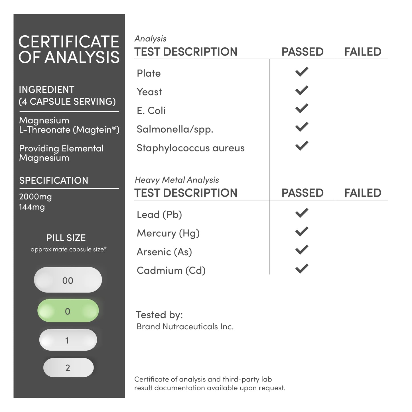 Pre-Order | Arrives in 5–10 Days – Magnesium L Threonate, Magtein™, Sleep and Cognitive Support – High Absorption – Most Bioavailable Form of Magnesium – 2,000 mg – 120 Capsules