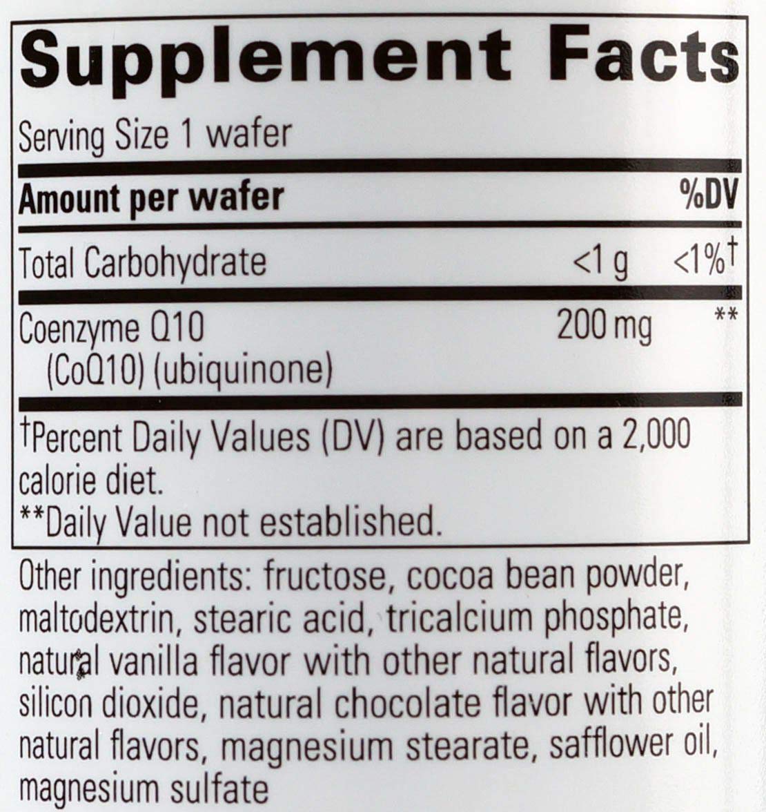 Integrative Therapeutics - Vitaline CoQ10 (200mg) - Supports Heart & Brain Health* - Chocolate Flavored - 30 Chewable Wafers