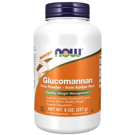 NOW Foods Supplements, Glucomannan (Amorphophallus konjac) Pure Powder, Supports Regularity*, Healthy Weight Management*, 8 Ounce (Pack of 1)