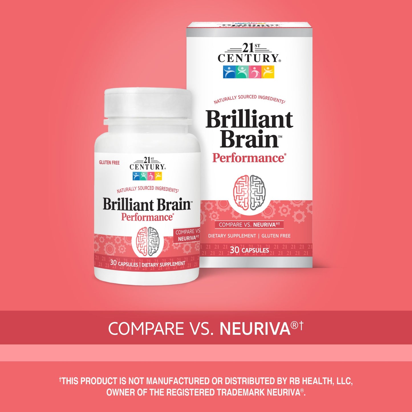 Pre-Order | Arrives in 5–10 Days – 21st Century Brilliant Brain Performance, 30 Count