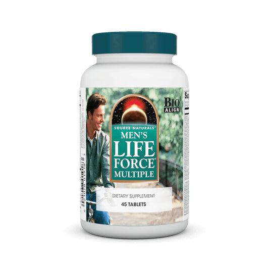 Pre-Order | Arrives in 5–10 Days – Source Naturals Men's Life Force Multiple Daily Multivitamin & Immune Health Supplement - 13 Essential Vitamins, Nutrients & Minerals* - 45 Tablets