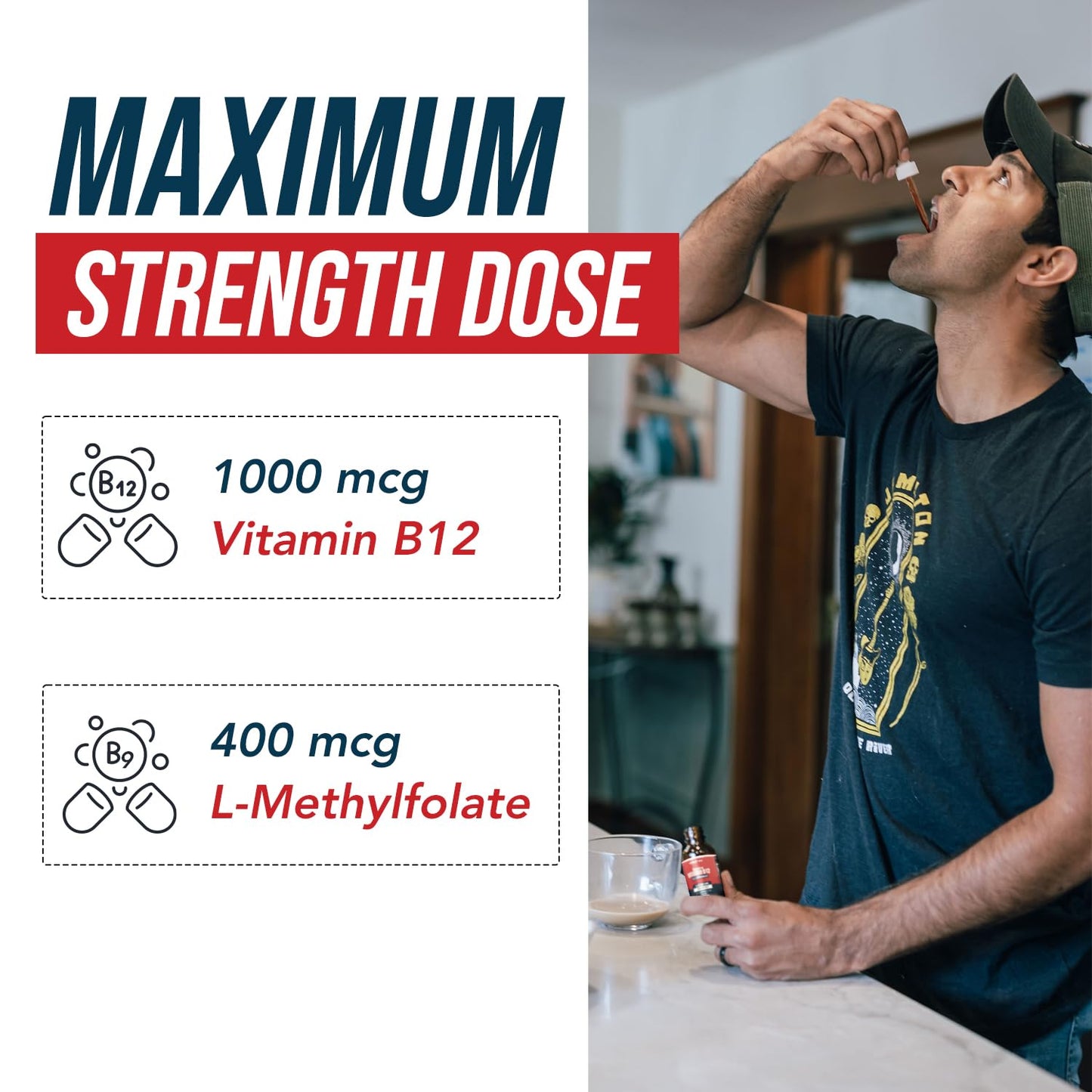 BioActive Vitamin B12 1000 mcg | Contains 3 BioActive Forms B12 Plus Methylfolate Cofactor - Methyl B12, Adenosyl B12 & Hydroxy B12 | Sublingual Form, Cherry Flavor, Organic, Vegan (180 Servings)