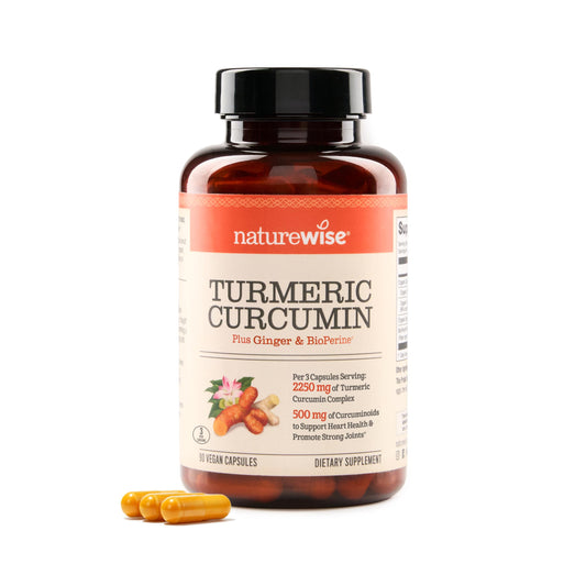 NatureWise Curcumin Turmeric 2250mg - 95% Curcuminoids & BioPerine Black Pepper Extract for Advanced Absorption - Daily Joint and Immune Health Support - Vegan, Non-GMO, 90 Count[30-Day Supply]