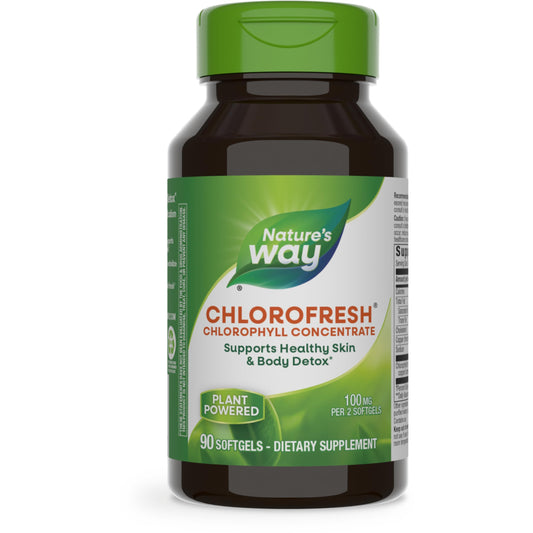 Nature’s Way Chlorofresh Chlorophyll Concentrate, Supports Detox Pathways*, Chlorophyllin Copper Complex, Supports Healthy Skin*, Internal Deodorant*, 90 Softgels