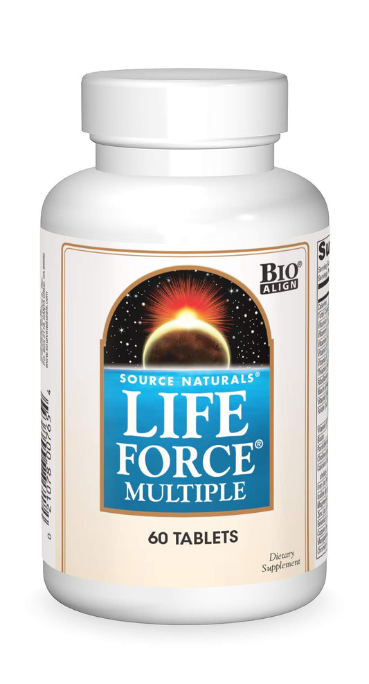 Pre-Order | Arrives in 5–10 Days – Source Naturals Life Force Multiple Daily Multivitamin High Potency Essential Vitamins, Minerals, Antioxidants & Nutrients - Energy & Immune Boost - 60 Tablets