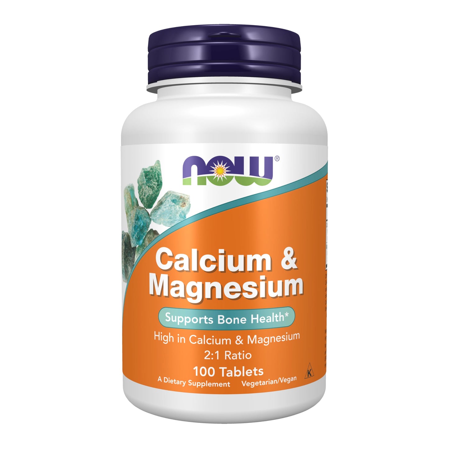 NOW Foods Supplements, Calcium & Magnesium 2:1 Ratio, High Potency, Supports Bone Health*, 100 Tablets
