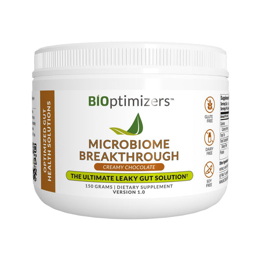 Microbiome Breakthrough Repair Powder - Chocolate Flavor - Has Lactobacillus Strains, Bone Broth & Collagen - Source of L-Glutamine - Gas & Bloating Relief - Improves Gut Health - 30 Servings - 150g