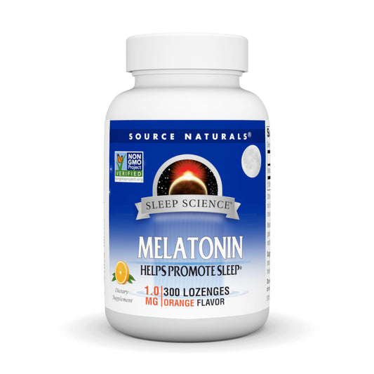 Pre-Order | Arrives in 5–10 Days – Source Naturals Melatonin 1 mg - 300 Orange Flavored Lozenges