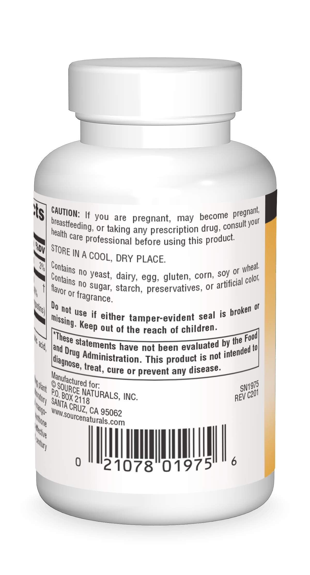 Pre-Order | Arrives in 5–10 Days – Source Naturals Mangosteen, Antioxidant and Immune Support*, 75 mg Xanthones -120 Tablets