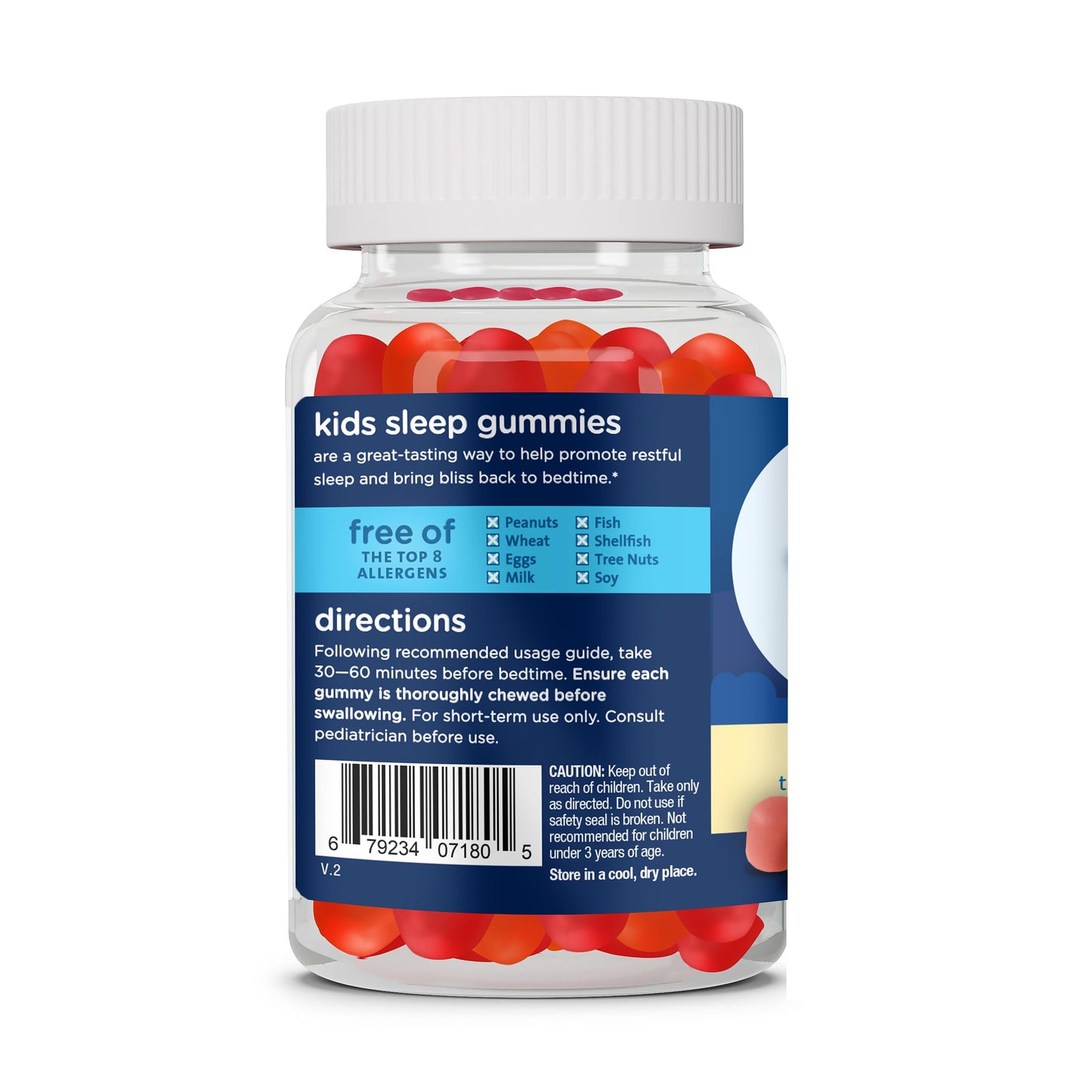 Mommy's Bliss Kids Sleep Melatonin Gummies, No Artificial Colors, Flavors or Gelatin, Strawberry Flavor, Age 3+, 60 Gummies (Packaging May Vary) (Pack of 2)