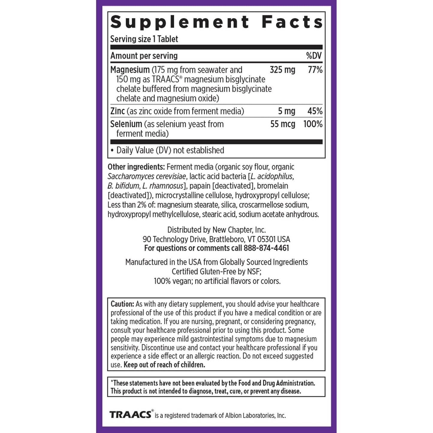 New Chapter Magnesium-Selenium-Zinc Supplement for Active Bodies, Bounce Back After Exercise with Muscle Support Minerals + Hydrating Electrolytes, 325 mg Magnesium in One-Daily Tablet, 30 Count