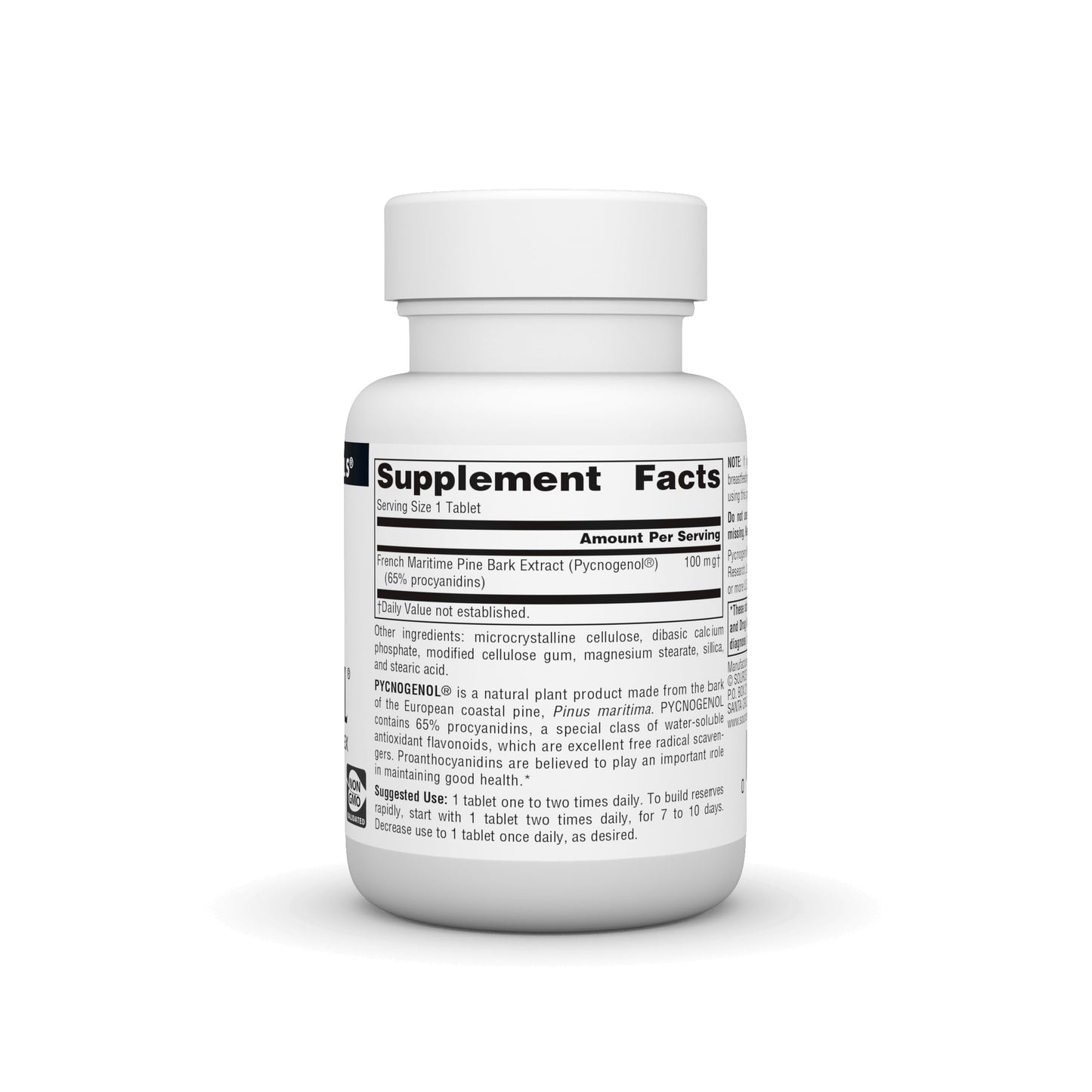Pre-Order | Arrives in 5–10 Days – Source Naturals Pycnogenol 100 mg Proanthocyanidin Complex - 60 Tablets