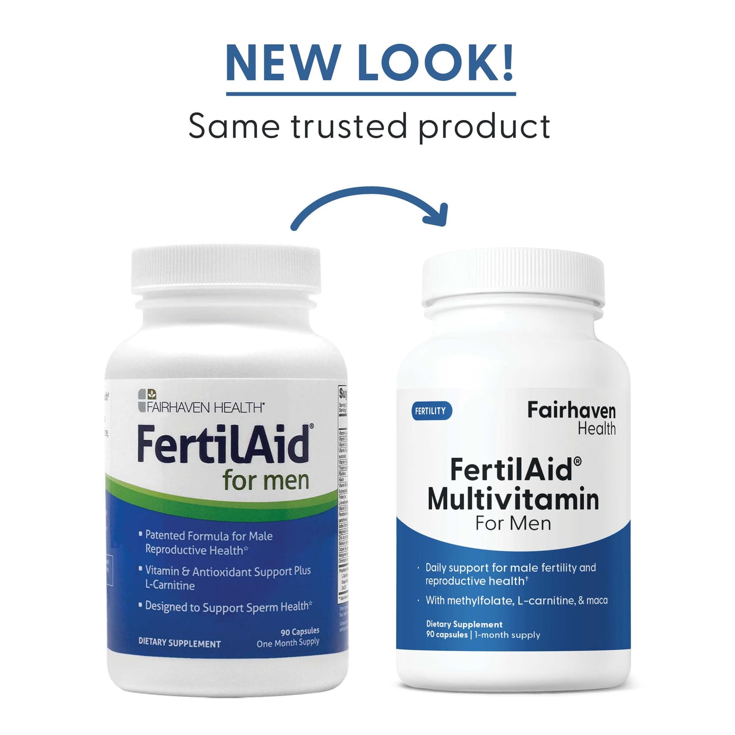 Fairhaven Health FertilAid for Men Fertility Supplements for Men | Count and Motility Support Pre-Conception for Him | Male Fertility Support Includes L-carnitine, Zinc, and Folate | 90 Capsules