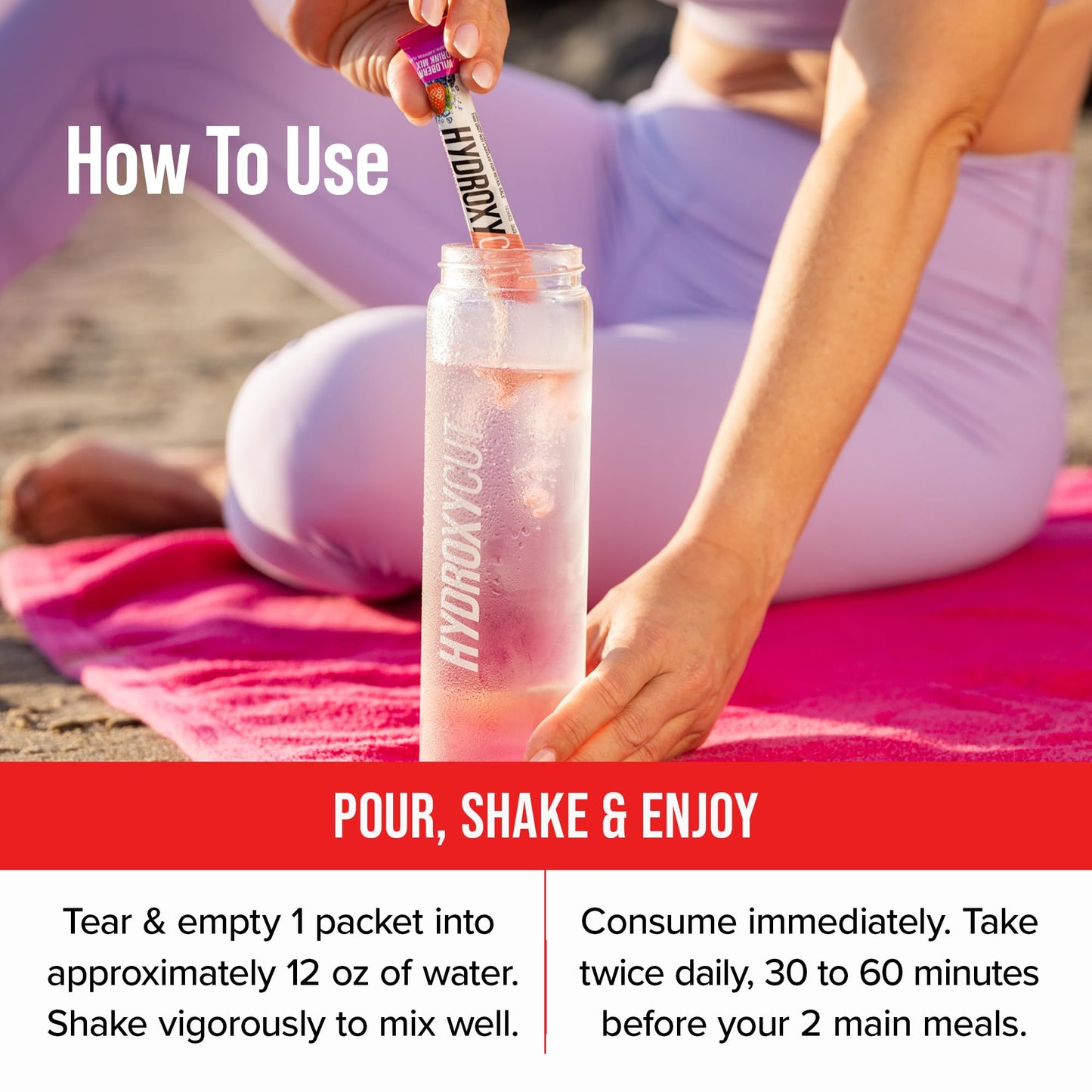 Hydroxycut Drink Mix, Wildberry Blast - 21 Travel-Size Packets - Zero Calories, Zero Sugar - Boost Metabolism, Burn Calories, Increase Energy - For Women & Men