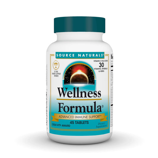 Pre-Order | Arrives in 5–10 Days – Source Naturals Wellness Formula Bio-Aligned Vitamins - Immune System Support Supplement & Immunity Booster* - 45 Tablets