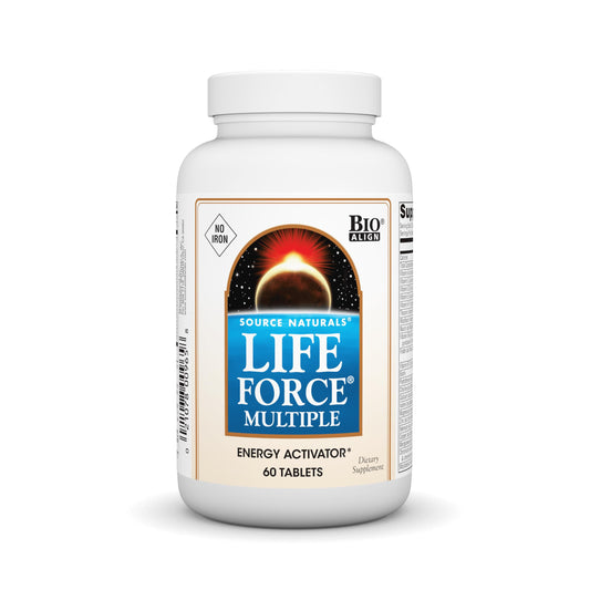 Pre-Order | Arrives in 5–10 Days – Source Naturals Life Force Multiple Iron Free Daily Multivitamin High Potency Essential Vitamins, Minerals, Antioxidants & Nutrients - Energy & Immune Boost - 60 Tablets