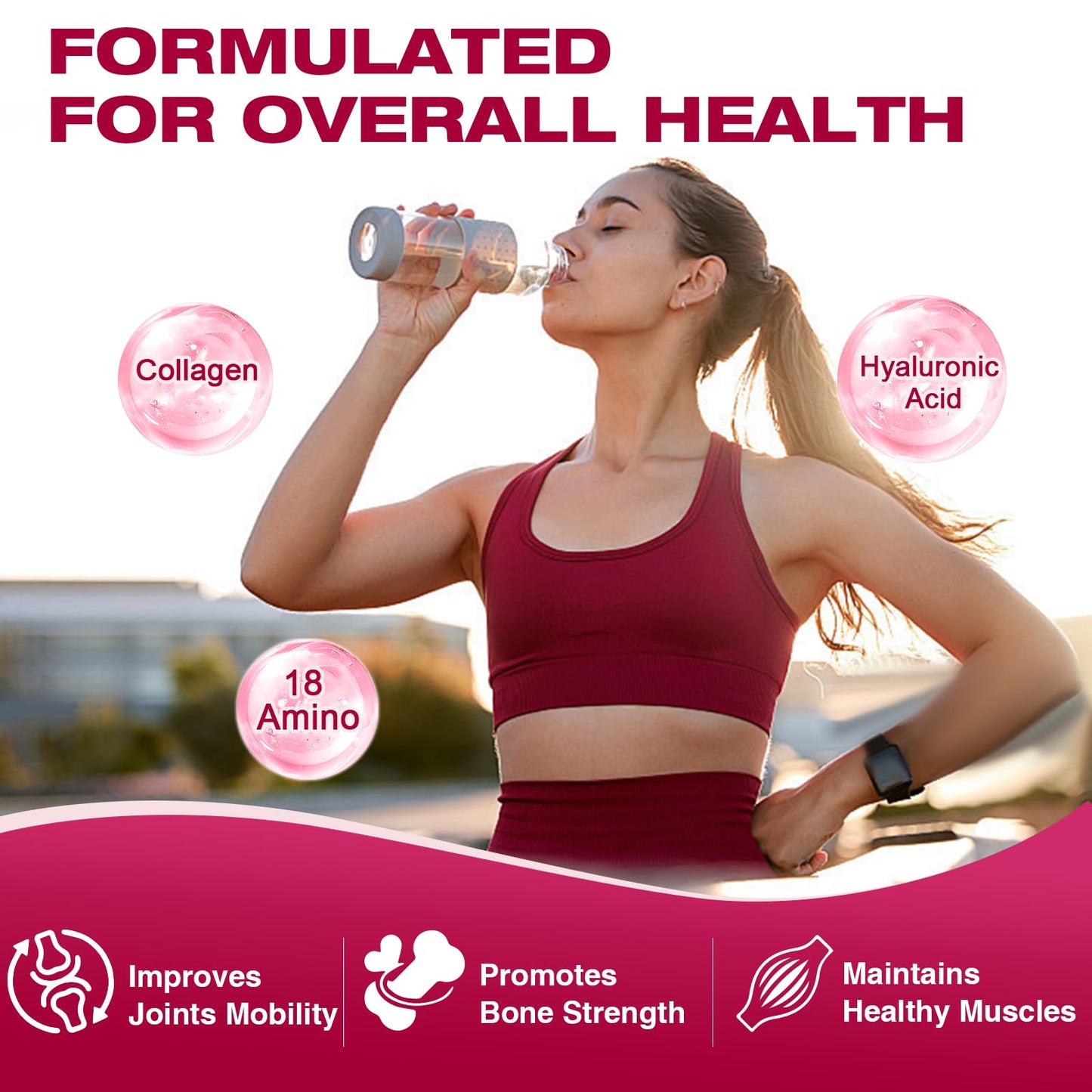 Multi Collagen Peptides Powder with Probiotics - Type I II III V X - Hydrolyzed Collagen Peptides with Multivitamins, Hyaluronic Acid & Biotin - Support Skin Hair Nail Joints & Gut, 35 Servings