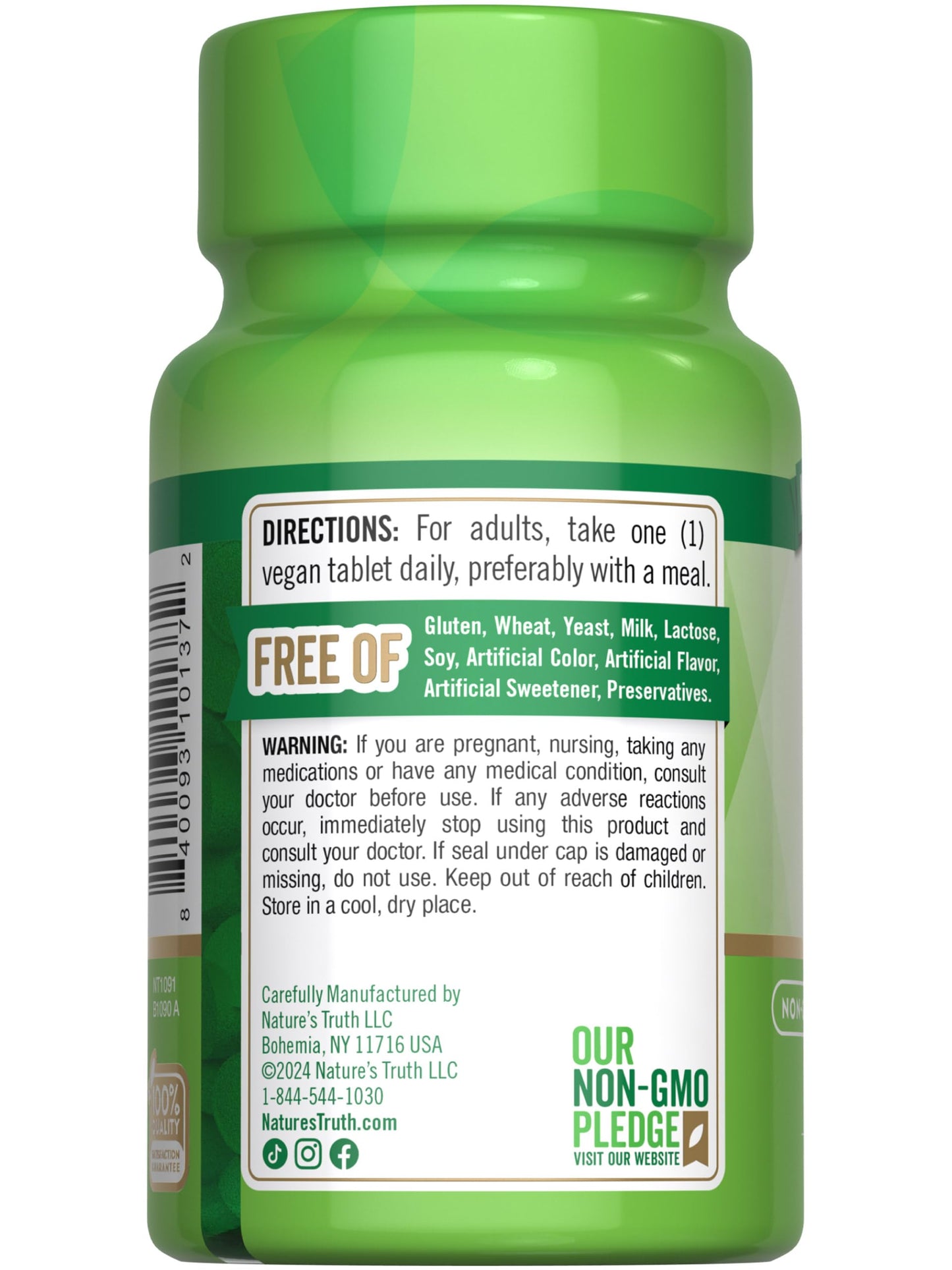 Nature's Truth Vitamin B12 1000 mcg Tablets | 100 Count | Vegan, Non-GMO & Gluten Free Supplement