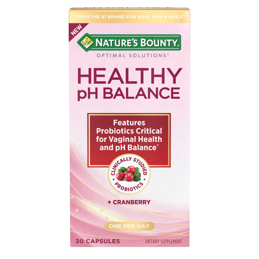 Nature's Bounty Probiotics for Women, Vaginal Probiotics for Healthy pH Balance, 2 Billion CFU, Clinically Studied Probiotics, Optimal Solutions pH Balance Pills, 30 Vegetarian Capsules