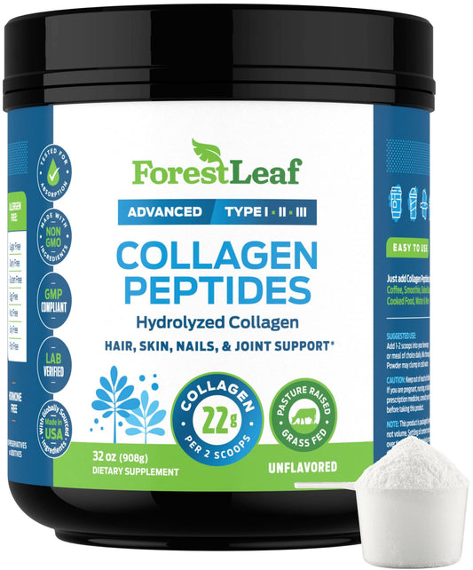 Pre-Order | Arrives in 5–10 Days – Collagen Peptides Powder Unflavored - Hydrolyzed Collagen Protein Powder Type 1, 2 & 3 - Grass Fed Keto Collagen Powder for Women & Men - Vital Hair, Skin, Nails, Joints, Recovery, 11g Per Serving