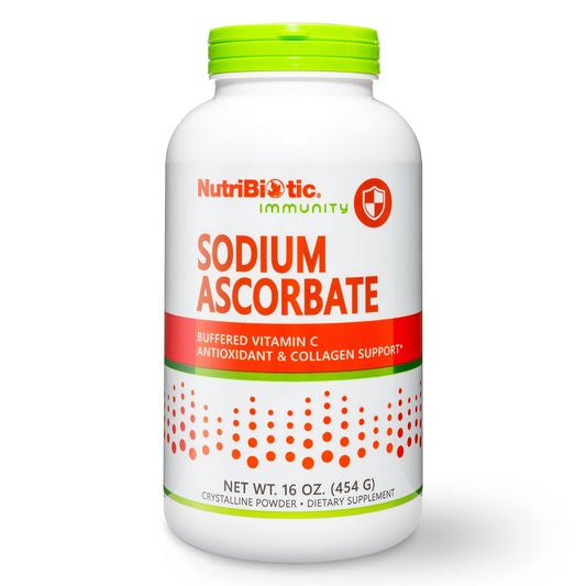 NutriBiotic - Sodium Ascorbate Buffered Vitamin C Powder, 16 Oz | Vegan, Non-Acidic & Easier on Digestion Than Ascorbic Acid | Essential Immune Support & Antioxidant Supplement | Gluten & GMO Free