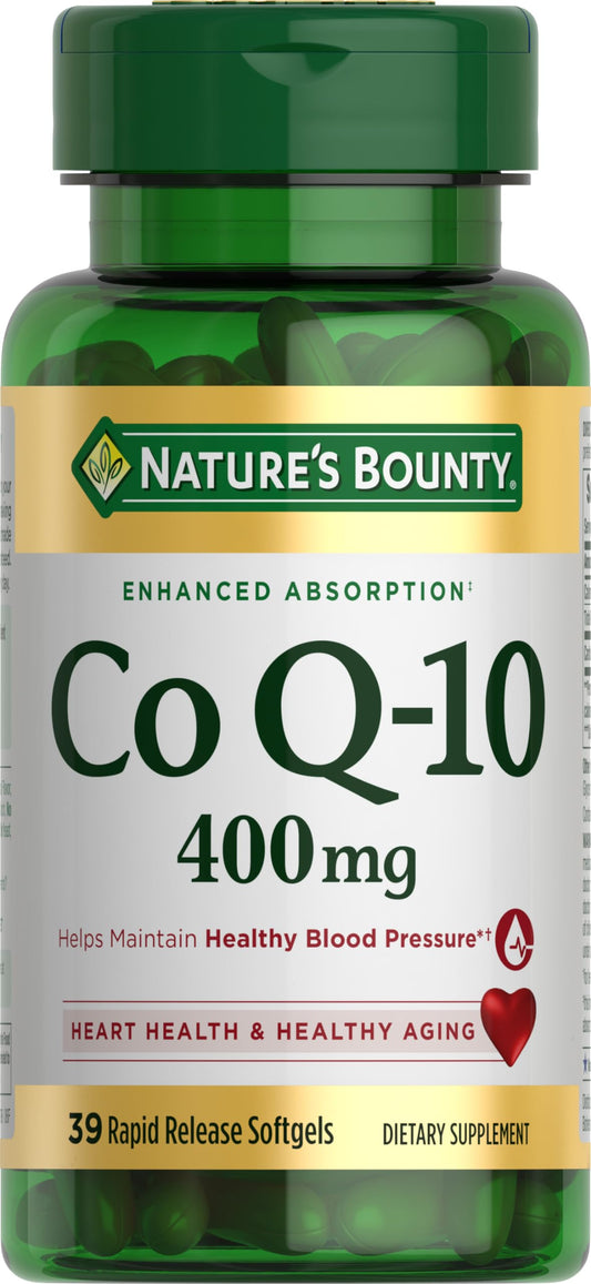 Nature's Bounty CoQ10, Supports Heart Health, 400mg, 39 Rapid Release Softgels
