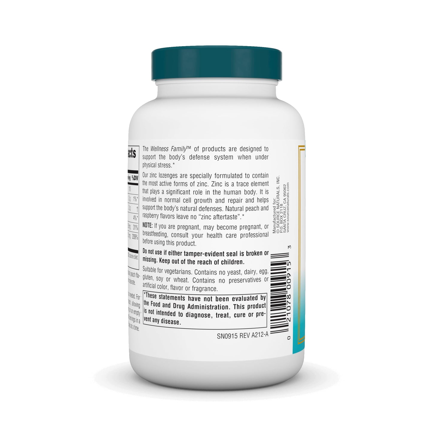 Source Naturals Wellness Zinc Lozenges - 60 Lozenges