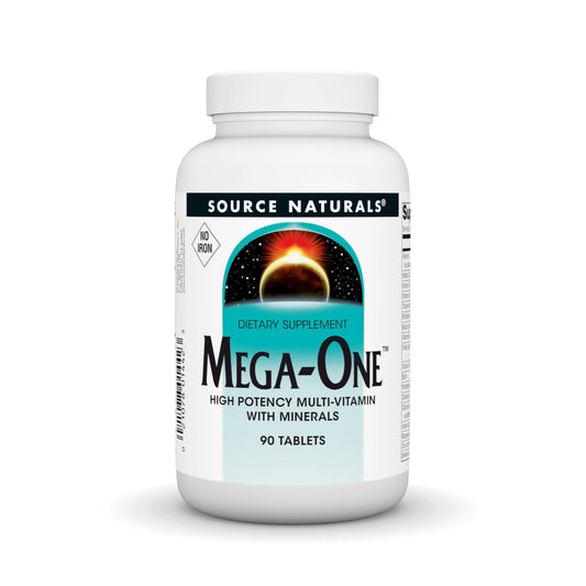 Pre-Order | Arrives in 5–10 Days – Source Naturals Mega-One Muti-Vitamin with Minerals, No Iron - 90 Tablets