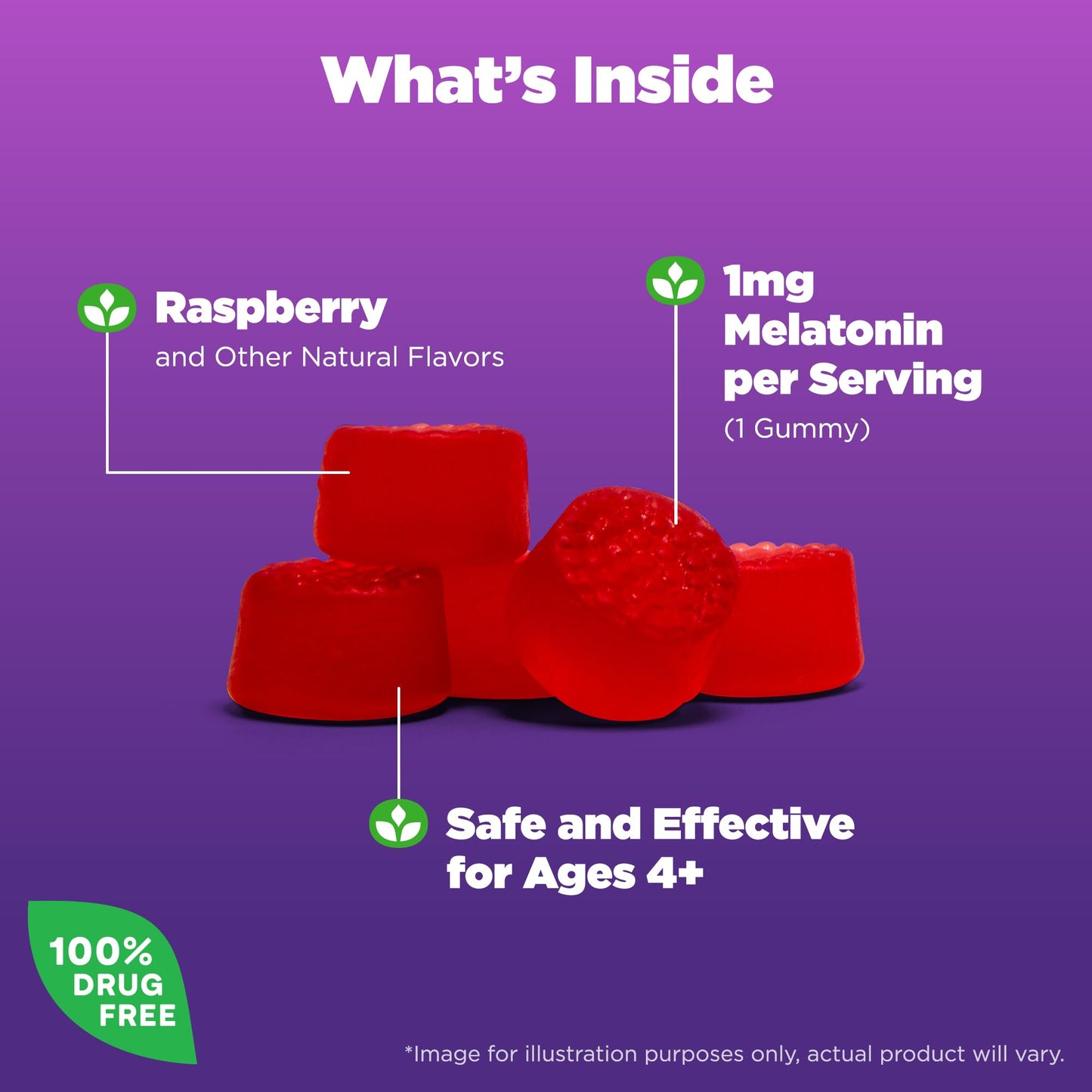 Natrol Kids Melatonin 1mg 140 Berry Gummies Melatonin 10mg 90 Strawberry Gummies Sleep Aid