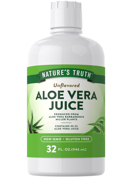 Nature's Truth Aloe Vera Juice | 32 fl oz | Unflavored and Gluten Free Drink