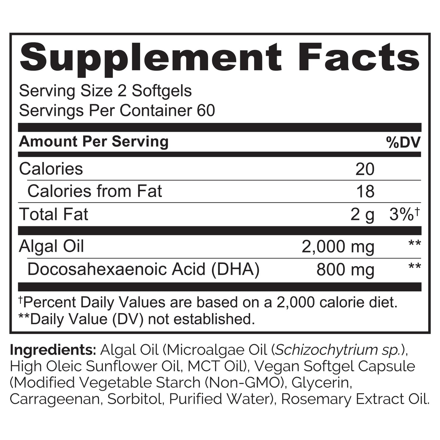 NATURELO Vegan DHA - Omega 3 Oil from Algae - Supplement for Brain, Heart, Joint, Eye Health - Provides Essential Fatty Acids for Women Men and Kids - Complements Prenatal Vitamins - 120 Softgels
