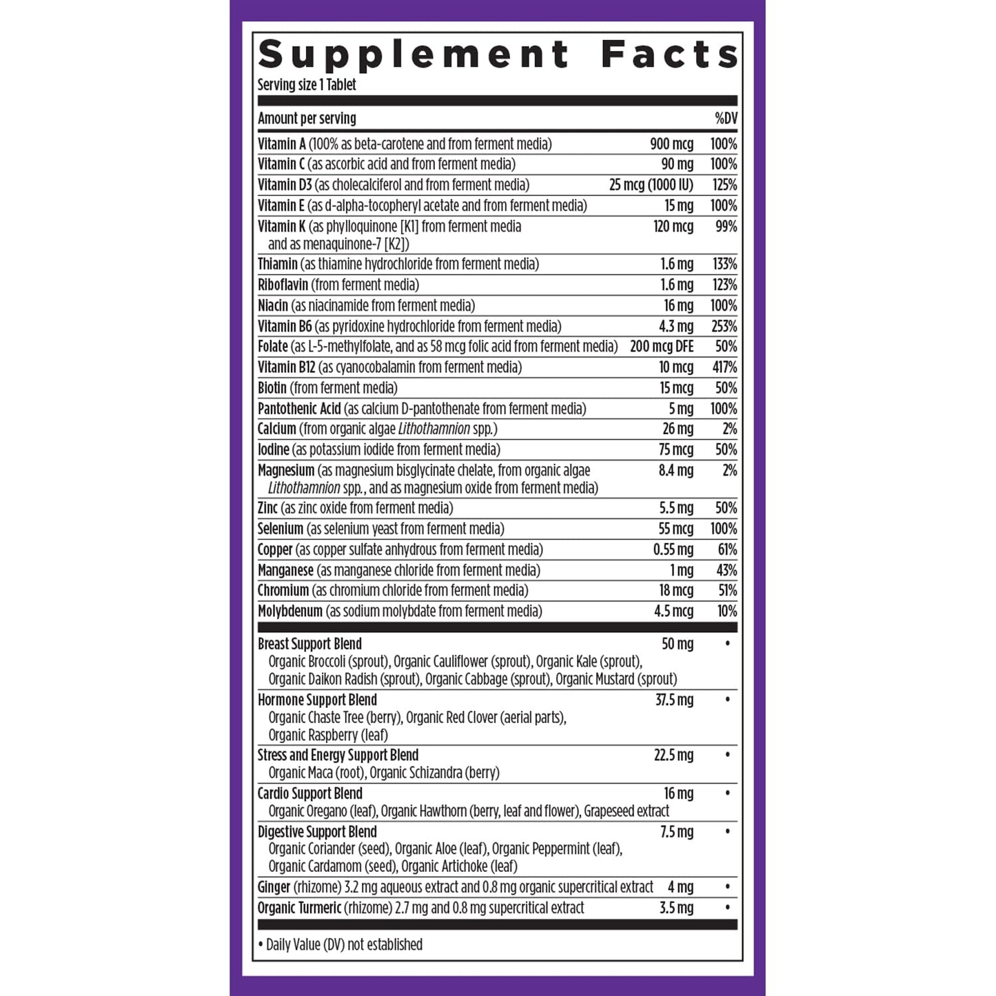 New Chapter Women's Multivitamin 40 plus for Energy, Healthy Aging + Immune Support with 20+ Nutrients -- Every Woman's One Daily 40+, Gentle on the Stomach, 72 Count