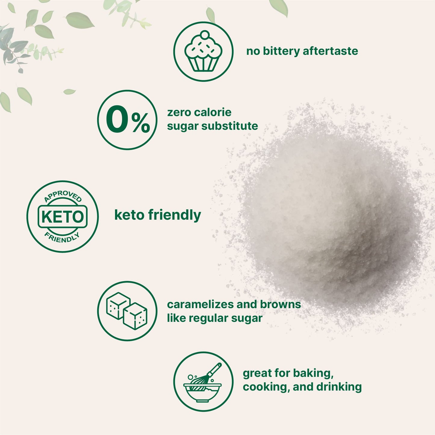 Pre-Order | Arrives in 5–10 Days – Allulose Sweetener, 3 Pounds (48 Ounces), Zero Calorie, Plant Based Sugar Alternative, No After Taste, Best for Coffee, Drinks, Tea, Cooking and Baking, Keto Diet and Vegan Friendly