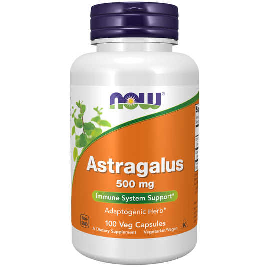 Pre-Order | Arrives in 5–10 Days – NOW Foods Supplements, Astragalus (Astragalus membranaceus) 500 mg, Immune System Support*, 100 Capsules