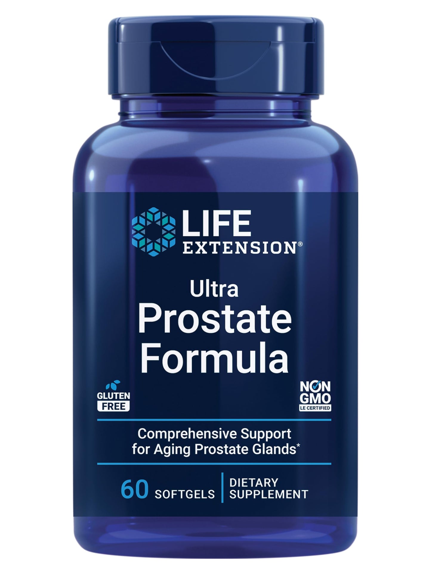 Life Extension Ultra Prostate Formula, saw palmetto for men, pygeum, stinging nettle root, lycopene, 11 nutrients for prostate function, non-GMO, gluten-free, 60 softgels