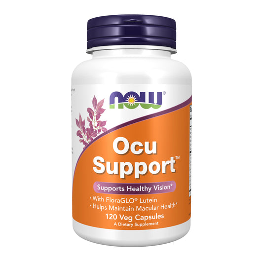 NOW Foods Supplements, Ocu Support™ with FloraGLO® Lutein, plus Vitamins A, C and E, 120 Veg Capsules